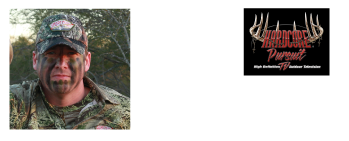 Mike Pelletier with logo of hardcore pursuit